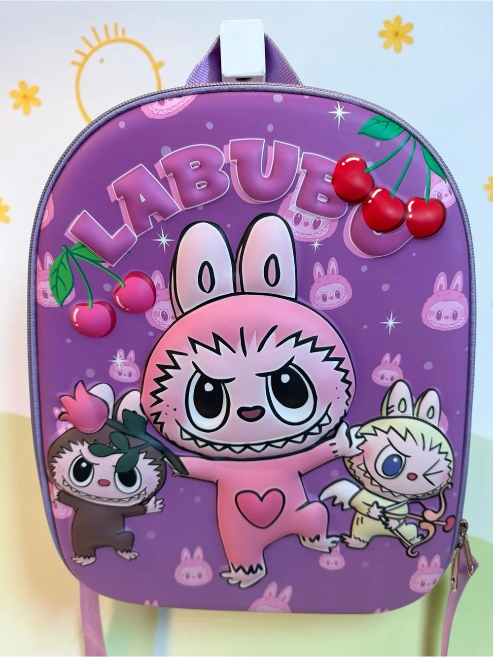 NWOT Labubu Purple Kids Backpack unbranded